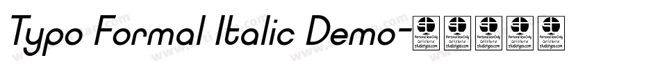 Typo Formal Italic Demo字体转换